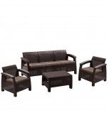 Комплект плетённой мебели Yalta 3set AFM-1030A Brown/Cappuccino